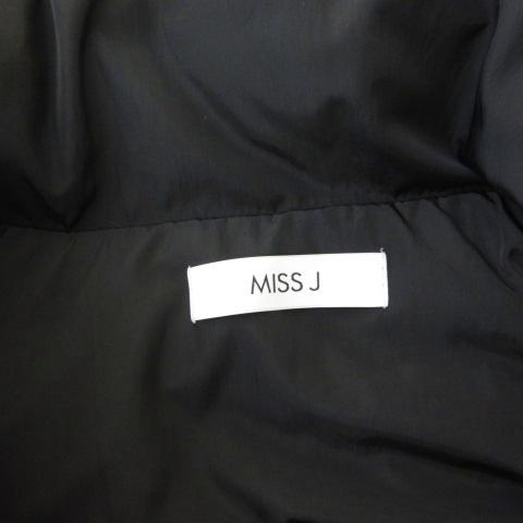 ミスジェイ MISS J ラピーヌ ダウンコート フリル ジップアップ 黒
