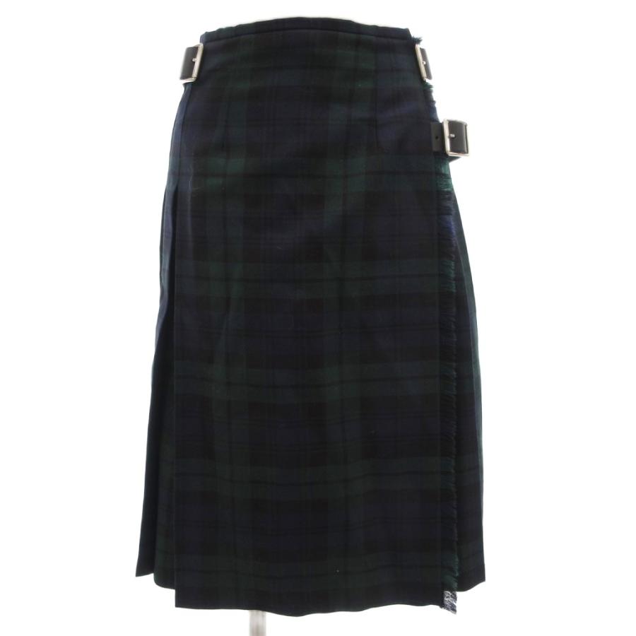 【中古】オニール オブ ダブリン O'NEIL OF DUBLIN キルトスカート プリーツ ウール ひざ丈 ブラックウォッチ 40 オニール オブ ダブリン O'NEIL OF DUBLIN キルトスカート プリーツ