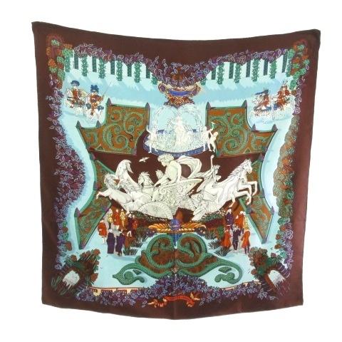 HERMES（エルメス） カレ90 王の楽園 LE PARADIS DU ROY シルク