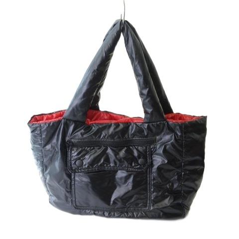 定価4万 TRUNK HIROKO KOSHINO 軽量 トラベルバッグ トランク TRUNK HIROKO KOSHINO ハンドバッグ 中綿 ナイロン ブラック