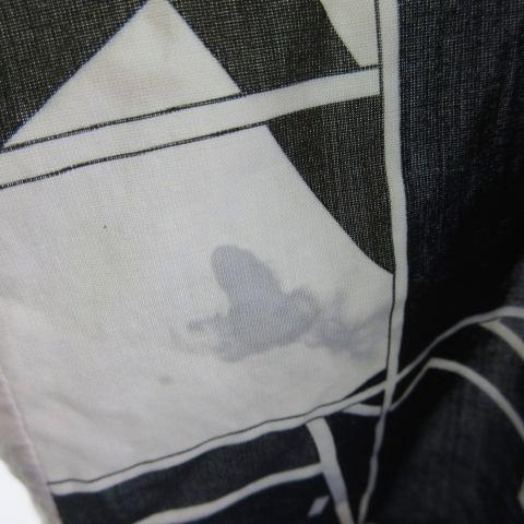 【中古】エルメス HERMES バックプリント シャツ セリエ ボタン ホワイト ネイビー 40 HERMES（エルメス） バックプリント シャツ セリエ ボタン ホワイト