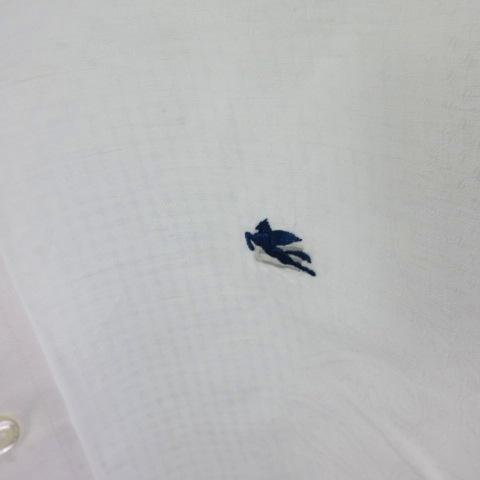 【中古】エトロ ETRO リネンシャツ ボタンダウン ペイズリー柄 ワンポイント 長袖 白 ホワイト 38  メンズ ETRO（エトロ） リネンシャツ ボタンダウン ペイズリー柄 ワンポイント