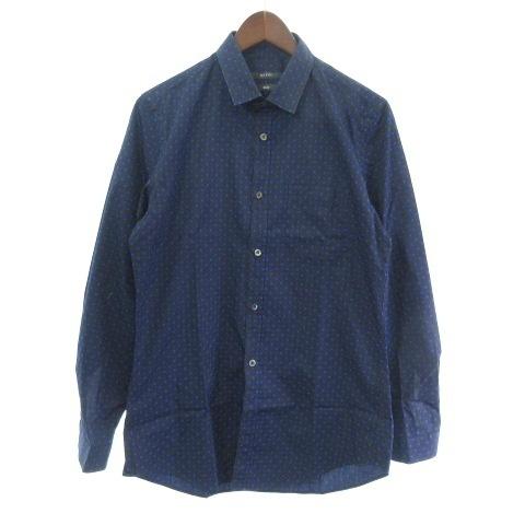 GUCCI（グッチ） シャツ 長袖 ドット Gロゴ ブラック ブルー 40 メンズ