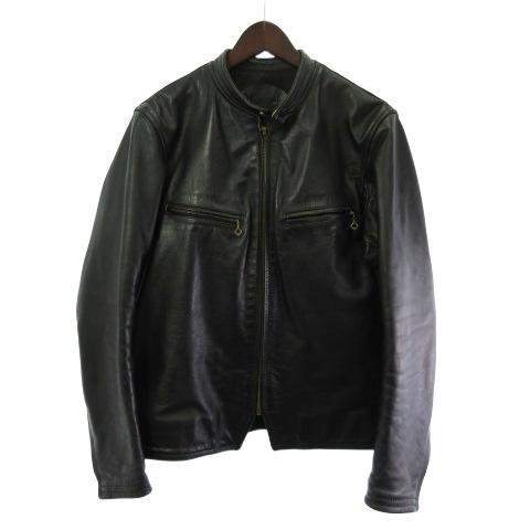 【中古】アンクラウド フォースピード LEATHER RIDERS JACKET ライダースジャケット レザー 黒 ブラック 40 メンズ アンクラウド UNCROWD fourspeed leathers フォースピード LEATHER