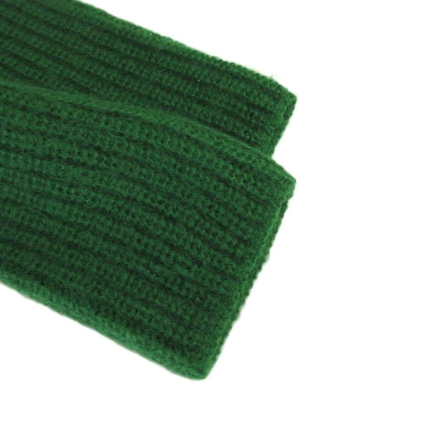 シビラ SYBILLA ニットコート ダブルブレスト モヘヤ ひざ丈 M 緑