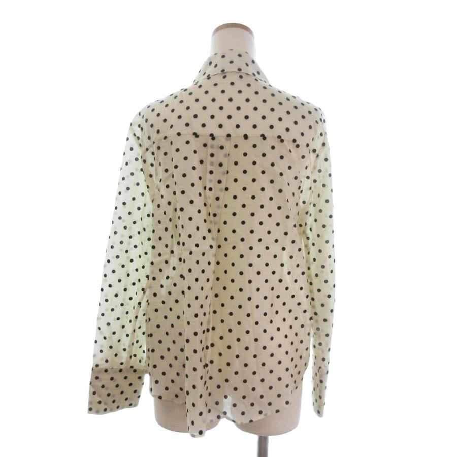 ZARA（ザラ） シャツ ブラウス シアー ドット 水玉 フロッキー リボン