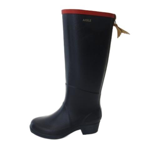 エーグル AIGLE ラバーブーツ レインブーツ 長靴 37 23.5cm ブラック