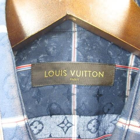 LOUIS VUITTON（ルイ・ヴィトン） モノグラムシャツ チェック シルク