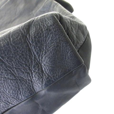スロウ SLOW 美品 レザーショルダーバッグ オールレザー ブラック 黒 