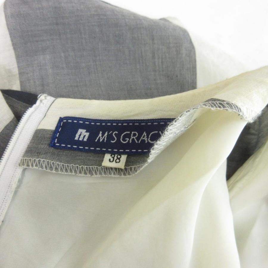 エムズグレイシー M'S GRACY ワンピース ひざ丈 七分袖 チェック柄