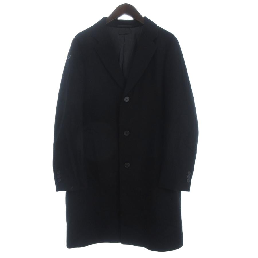 ユニクロ（UNIQLO） ウールカシミヤチェスターコート ロング 長袖 M 黒