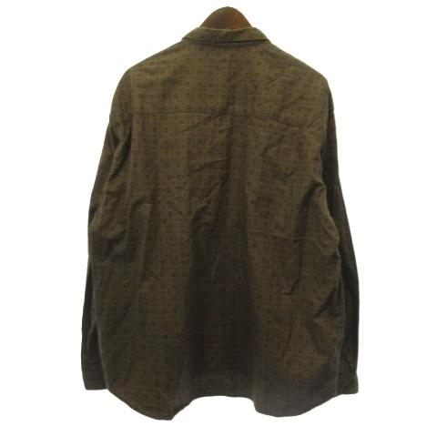 ナスングワム Nasngwam 総柄 シャツ 長袖 コットン L ブラウン 茶 