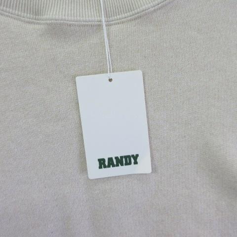 未使用品 ランディ RANDY タグ付き SS25-RCS01 25SS WATCH PULLOVER スウェット カット ダメージ プルオーバー ベージュ 2 メンズ