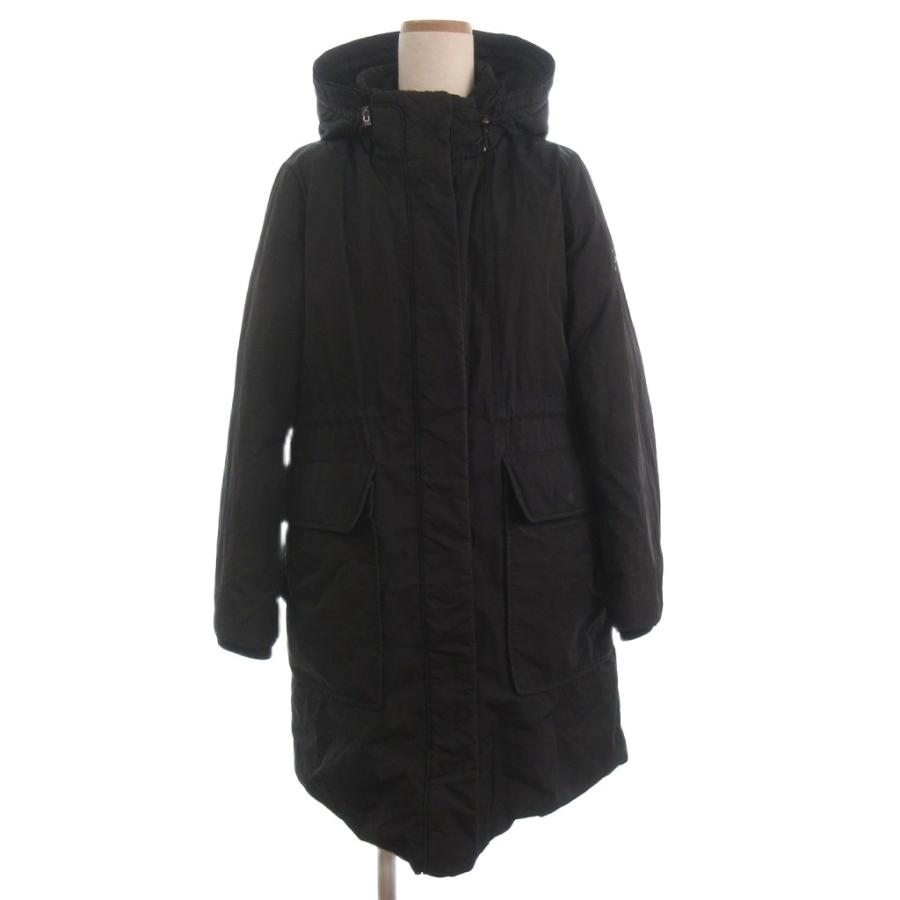 ダックス DAKS ダウンコート ロング フード付き 長袖 黒 ブラック 