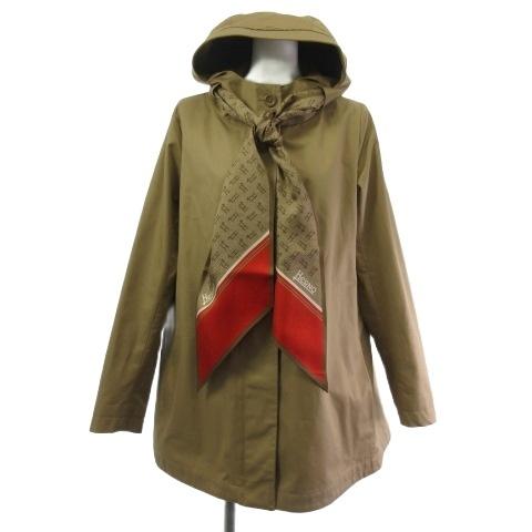 美品ヴィンテージ✨️　HERNO　ヘルノ　表カシミヤ　裏シルク　スカーフ柄 美品ヴィンテージ✨️ HERNO ヘルノ 表カシミヤ 裏シルク スカーフ柄