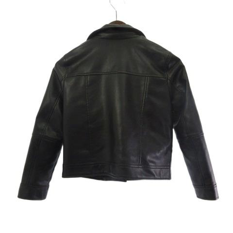 ZARA（ザラ） キッズ エコレザー ライダースジャケット 黒 ブラック 9 