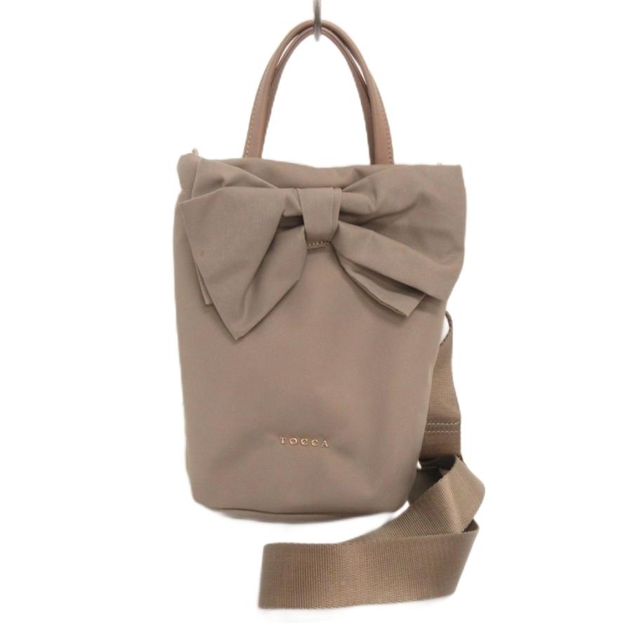 TOCCA リボントートバッグ ショルダーバッグ 2way ベージュ トッカ