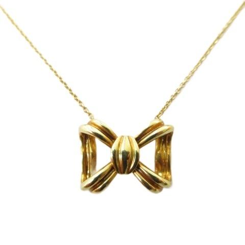 ティファニー TIFFANY & CO. K18YG イエローゴールド リボン 