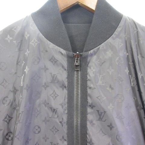 ルイヴィトン LOUIS VUITTON 美品 RM232Q ZLW HON40W モノグラム リバーシブル ジャケット ボンバージャケット ブルゾン 黒 ブラック S ☆Aの画像