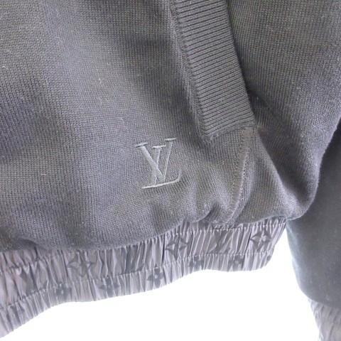 ルイヴィトン LOUIS VUITTON 美品 RM232Q ZLW HON40W モノグラム リバーシブル ジャケット ボンバージャケット ブルゾン 黒 ブラック S ☆Aの画像