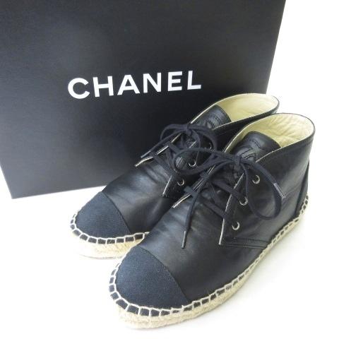 美品 シャネル マトラッセ ラムスキン エスパドリーユ 37 CHANEL CHANEL（シャネル） エスパドリーユ スニーカー シューズ ラムスキン