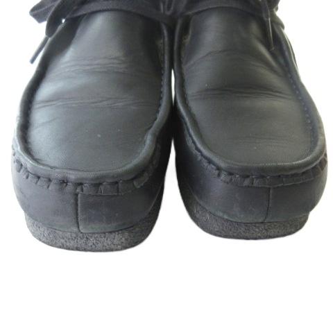 クラークス clarks ワラビーブーツ シューズ レザー ブラック 黒 5.5