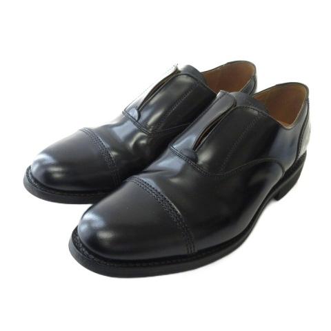 80s SANDERS SKIPPER SHOES レザーシューズ ブラック サンダース SANDERS 1742B MILITARY COLLECTION NO LACE SHOE