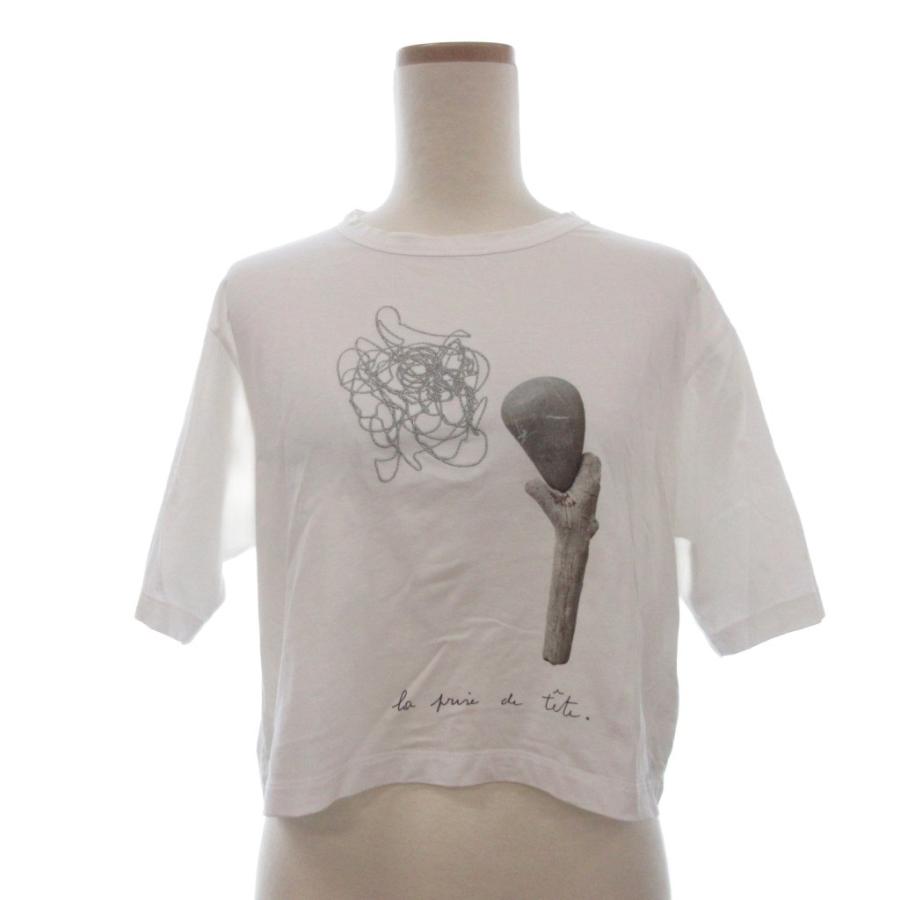 agnes b.（アニエスベー） カットソー Tシャツ ショート丈 半袖 1 白
