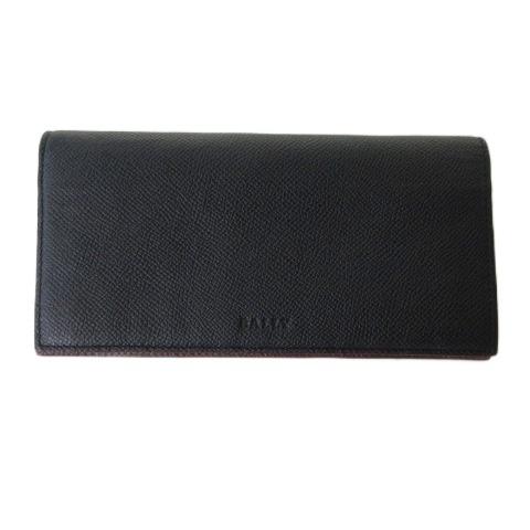 Bally（バリー） 美品 長財布 ウォレット レザー ブラック レッド