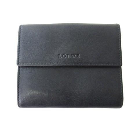 LOEWE（ロエベ） 財布 ウォレット レザー 2つ折り 黒 ブラック