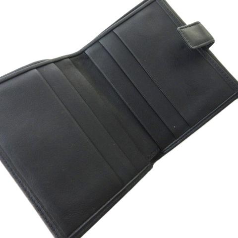 LOEWE 二つ折り財布 ブラック レザー LOEWE（ロエベ） 財布 ウォレット レザー 2つ折り 黒 ブラック