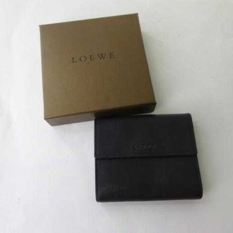 LOEWE（ロエベ） 財布 ウォレット レザー 2つ折り 黒 ブラック
