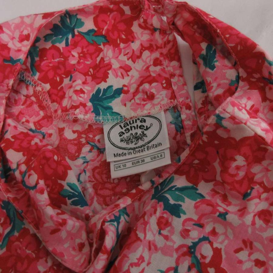 ローラアシュレイ LAURA ASHLEY ワンピース ノースリーブ 花柄 ひざ丈