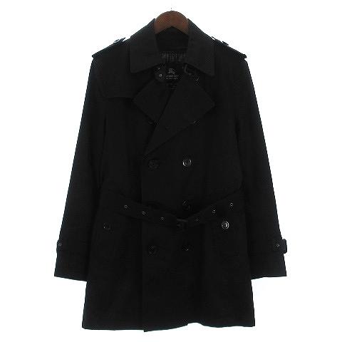 送料無料 バーバリーブラックレーベル Burberry Black Label トレンチコート ロング ライナー 裏チェック コットン 黒 ブラック M Sm メンズ ベクトル 古着 高い素材 Homeofmalones Com