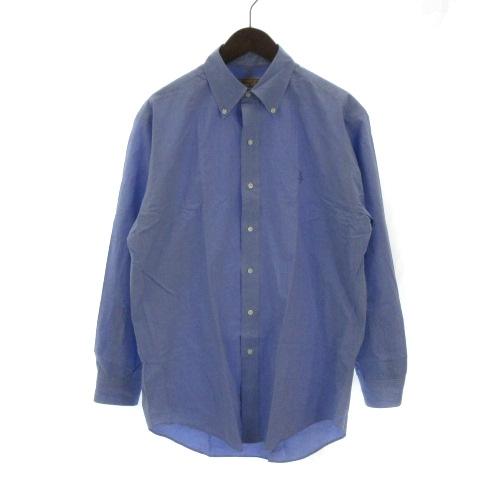 中古 ポールスチュアート Paul Stuart Stuart2 シャツ 長袖 ボタンダウン ロゴ 刺繍 コットン L 青 ブルー Sm メンズ ベクトル 古着 002 ブランド古着販売のベクトル 通販 Yahoo ショッピング