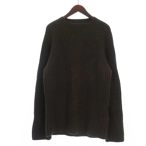 中古 プラダ Prada ニット セーター 長袖 ウール カシミヤ 茶 ダークブラウン 52 Smv メンズ ベクトル 古着 セットアップ