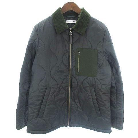 中古 ユニクロ Jw Anderson 美品 キルティングブルゾン ジャケット 中綿 コーデュロイ ダークグリーン 緑系 M アウター Sm0 メンズ 売却