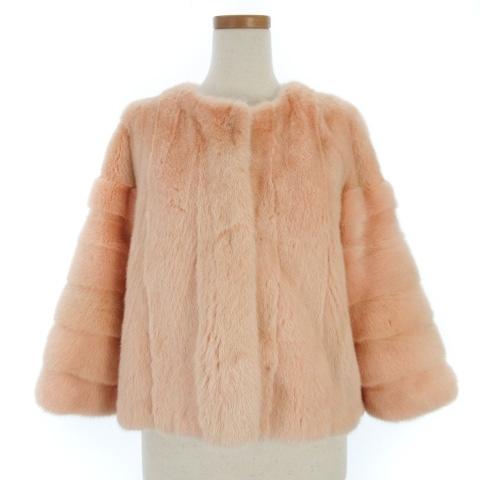 珍しい Ne Tiger 毛皮 ミンク ノーカラージャケット ショート コート 染色 リアルファー ピンク アウター Ibs レディース ベクトル 古着 激安の Technet 21 Org