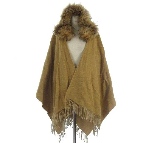 中古 ダイアグラム グレースコンチネンタル Diagram Grace Continental ポンチョ フード フリンジ ラクーンファー 0640 1302 A 茶 F ベクトル 古着 002 ブランド古着販売のベクトル 通販 Yahoo ショッピング