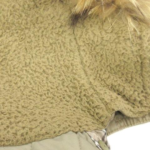 美品バーバリーブルーレーベル ミリタリージャケット フード ファー