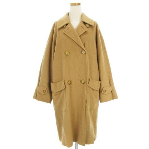 中古 40 マックスマーラ Max 起毛 Mara 白タグ マックスマーラ チェスター コート ダブルブレスト キャメルヘア 起毛 ベージュ系 40 アウター Ecr14 レディース ベクトル 古着 002 ブランド古着販売のベクトル