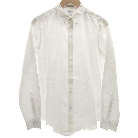 中古 ポールスミス Paul Smith 美品 国内正規 ドレスシャツ 長袖 幾何学 総柄 インボタン L 白 ホワイト Sm メンズ ベクトル 古着 002 ブランド古着販売のベクトル 通販 Yahoo ショッピング