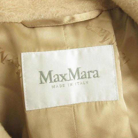 マックスマーラ MAX MARA コート ひざ丈 白タグ キャメル100％ 比翼