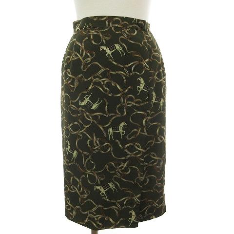 バーバリーズ Burberrys ヴィンテージ ラップスカート ひざ丈 巻き 馬  