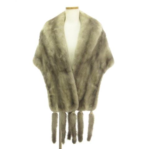 サガミンク SAGA MINK 銀サガ 本毛皮 ミンク ファー ショール ポンチョ 