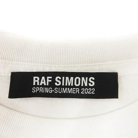 ラフシモンズ RAF SIMONS 22SS SOLEMN-X オーバーサイズTシャツ 半袖 丸首 クルーネック ドロップショルダー 221-M130 白 ホワイト XS ☆AA｜vectorpremium｜03