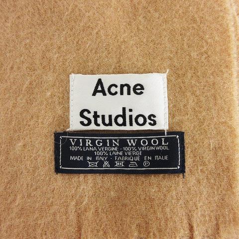 アクネ ストゥディオズ Acne Studios 旧タグ ストール マフラー フリンジ 無地 バージンウール ベージュ ■SM1 レディース｜vectorpremium｜02