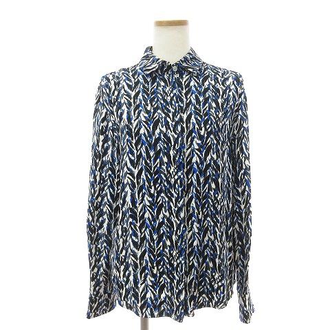 バレンシアガ BALENCIAGA シャツ ブラウス 長袖 比翼仕立て 総柄 