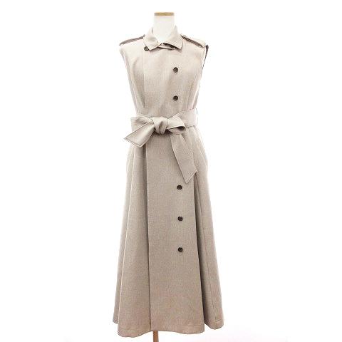 ロル 美品 Sleeveless Coat Dress スリーブレスコートドレス 