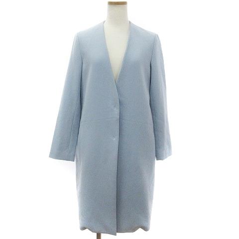アルアバイル allureville ノーカラー ロングコート ストレッチ ライト 